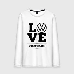 Лонгслив хлопковый мужской Volkswagen Love Classic, цвет: белый