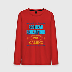 Лонгслив хлопковый мужской Игра Red Dead Redemption PRO Gaming, цвет: красный