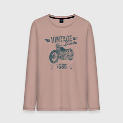 Мужской лонгслив Винтажная классика 1986 мотоцикл