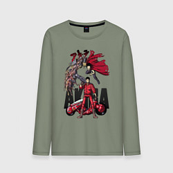 Лонгслив хлопковый мужской Akira anime, цвет: авокадо