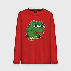 Мужской лонгслив Пепе Лягушонок советует думать