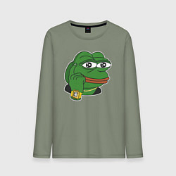 Мужской лонгслив Пепе Лягушонок советует думать