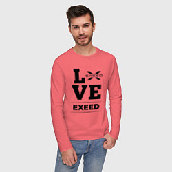 Лонгслив хлопковый мужской Exeed Love Classic, цвет: коралловый — фото 2