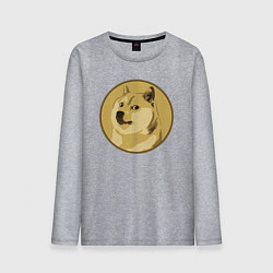 Мужской лонгслив Пёсик Доге в круге