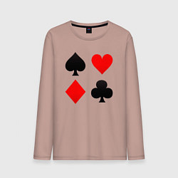 Мужской лонгслив Четыре масти игральных карт