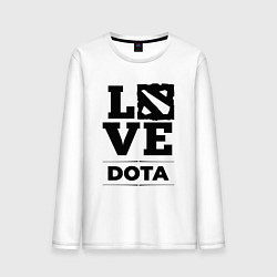 Лонгслив хлопковый мужской Dota love classic, цвет: белый