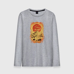 Мужской лонгслив Бездорожье и медведи