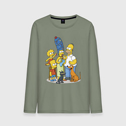 Мужской лонгслив Семейка Симпсонов встречает Новый Год!