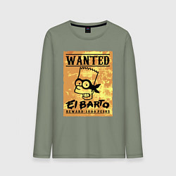 Мужской лонгслив Розыск - Барт Симпсон - вознаграждение гарантирова