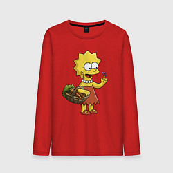 Мужской лонгслив Lisa Simpson с гусеницей на даче