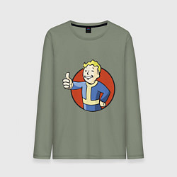 Лонгслив хлопковый мужской Vault boy like, цвет: авокадо
