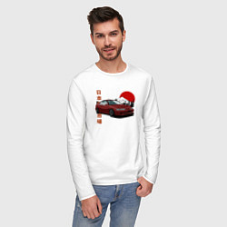 Лонгслив хлопковый мужской Integra dc2 Retro JDM Style, цвет: белый — фото 2