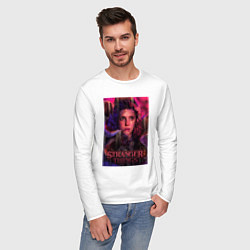 Лонгслив хлопковый мужской Stranger Things eleven, цвет: белый — фото 2