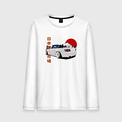 Лонгслив хлопковый мужской Honda s2000 Roadster Tuning Car, цвет: белый