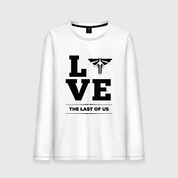 Лонгслив хлопковый мужской The Last Of Us love classic, цвет: белый