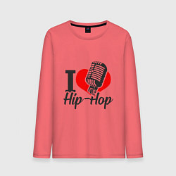 Лонгслив хлопковый мужской Love Hip Hop, цвет: коралловый