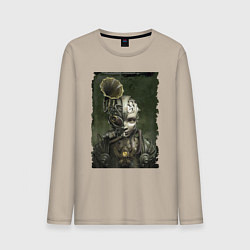 Мужской лонгслив Девушка в механистическом костюме