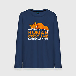 Мужской лонгслив Это мой костюм человека - на самом деле я лиса