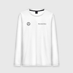 Лонгслив хлопковый мужской Logo Mercedes-Benz, цвет: белый