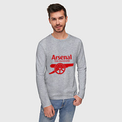 Лонгслив хлопковый мужской Arsenal: The gunners, цвет: меланж — фото 2