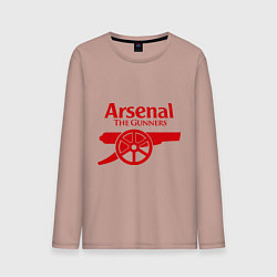 Лонгслив хлопковый мужской Arsenal: The gunners, цвет: пыльно-розовый