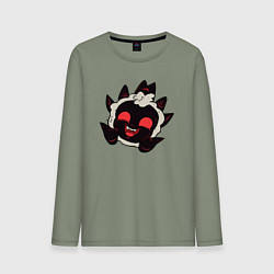 Мужской лонгслив Cult of the Lamb - овечка злобно смеётся