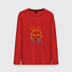 Лонгслив хлопковый мужской Color Rabbit, цвет: красный
