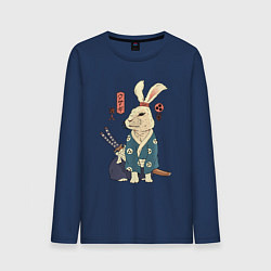 Мужской лонгслив Кролик самурай с мечом