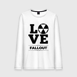 Лонгслив хлопковый мужской Fallout love classic, цвет: белый