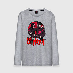 Лонгслив хлопковый мужской Slipknot rock, цвет: меланж