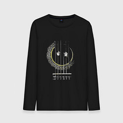 Лонгслив хлопковый мужской GUITAR PRISONER Essential, цвет: черный
