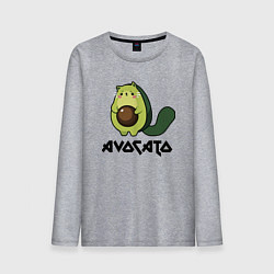 Лонгслив хлопковый мужской Avocado - AvoCATo - Joke, цвет: меланж