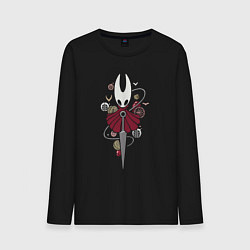 Лонгслив хлопковый мужской Knight The Hollow Knight Adventure Game, цвет: черный
