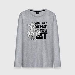 Мужской лонгслив Ты то , что ешь