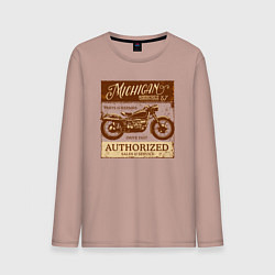 Мужской лонгслив Ретро мотоцикл гранж