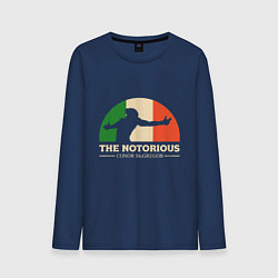 Лонгслив хлопковый мужской The Notorious, цвет: тёмно-синий