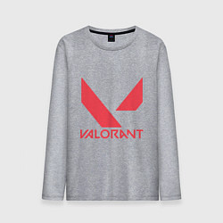Лонгслив хлопковый мужской Valorant - logo, цвет: меланж