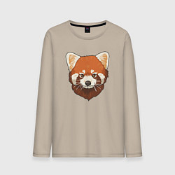 Мужской лонгслив Голова милой красной панды