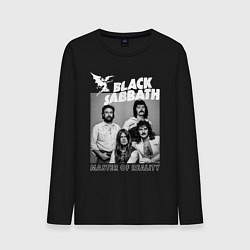 Лонгслив хлопковый мужской Black Sabbath rock, цвет: черный