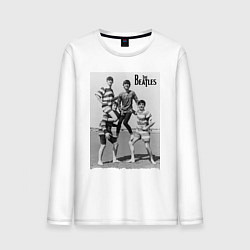 Мужской лонгслив Молодые музыканты на пляже