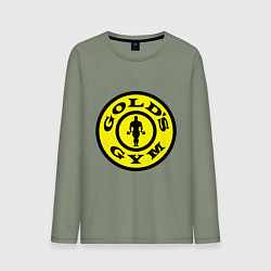 Лонгслив хлопковый мужской Golds GYM, цвет: авокадо