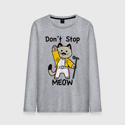 Лонгслив хлопковый мужской Freddy MEOWcury, цвет: меланж