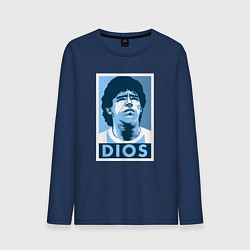 Лонгслив хлопковый мужской Dios Maradona, цвет: тёмно-синий