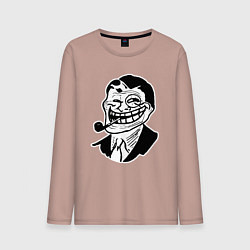 Мужской лонгслив Тролльфейс-джентельмен