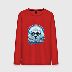 Лонгслив хлопковый мужской Blue bear, цвет: красный