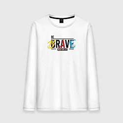 Лонгслив хлопковый мужской Brave, цвет: белый