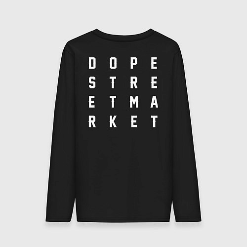 Мужской лонгслив Dope street market 100% / Черный – фото 2