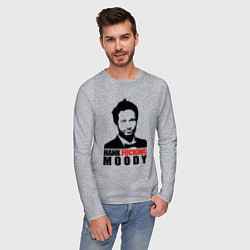 Лонгслив хлопковый мужской Hank Moody, цвет: меланж — фото 2