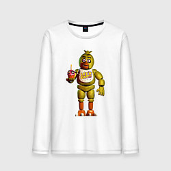 Лонгслив хлопковый мужской Чика и Мистер Кекс, цвет: белый
