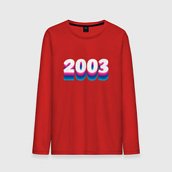 Лонгслив хлопковый мужской Made in 2003 vintage art, цвет: красный